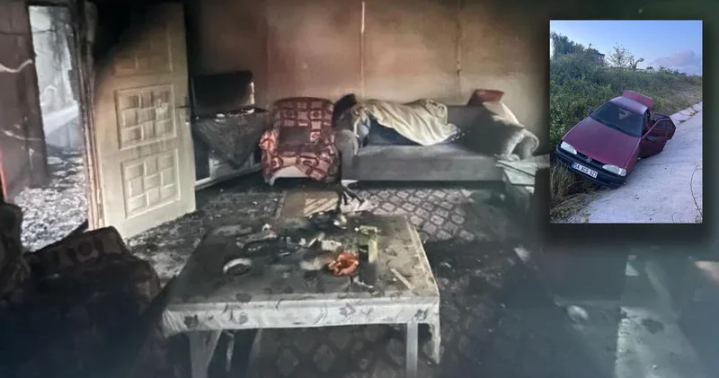 Sevgilisiyle yaşadığı evi yaktı, otomobille kaçarken kaza yaptı