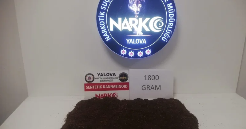 Yalova da 1 kilo 800 gram sentetik uyuşturucu ele geçirildi