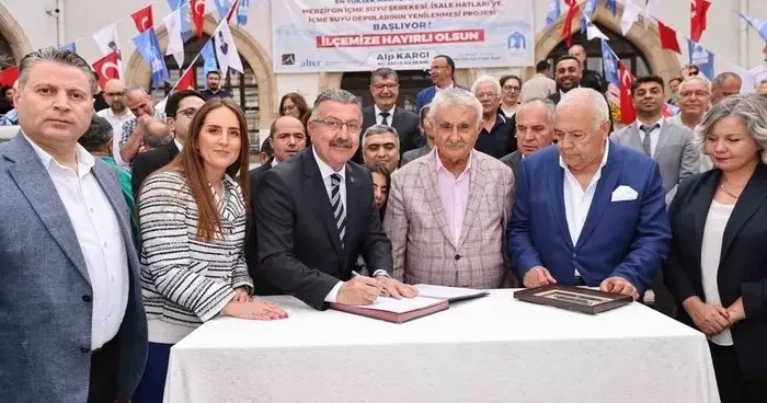 Merzifon’un içme suyu hattının yenileneceği projede imzalar atıldı