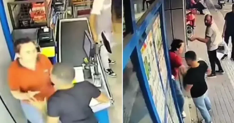 Tartışma yaşadığı kadın kasiyere yumruk attı