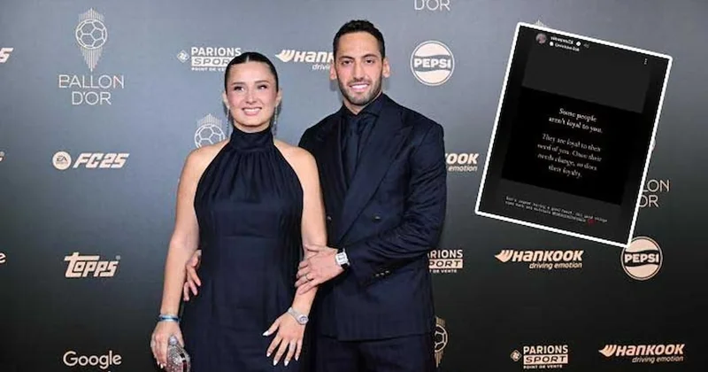 Tepkilerin ardından Hakan Çalhanoğlu nun eşinden olay paylaşım! Sözcü Gazetesi