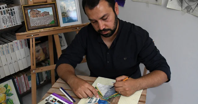 Tuvalinde insanı ve doğayı anlatan ressam, kent kimliğini yansıtan eserleriyle Düzce yi tanıtıyor Düzce Haberleri