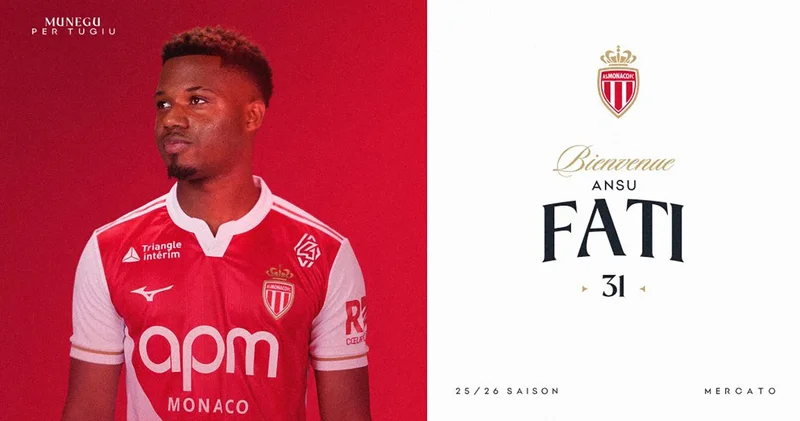 Monaco, Barcelona dan Ansu Fati yi kadrosuna kattı