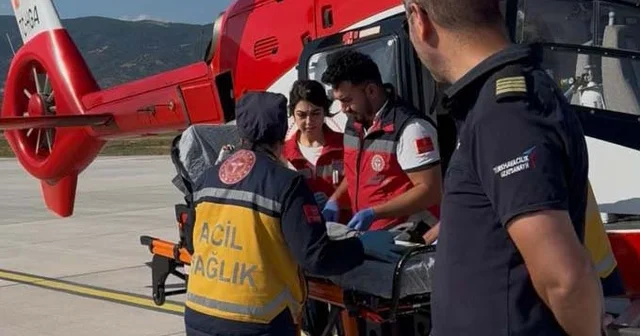 Ambulans helikopter, parmakları kopan 3 yaşındaki çocuk için havalandı Tokat Haberleri