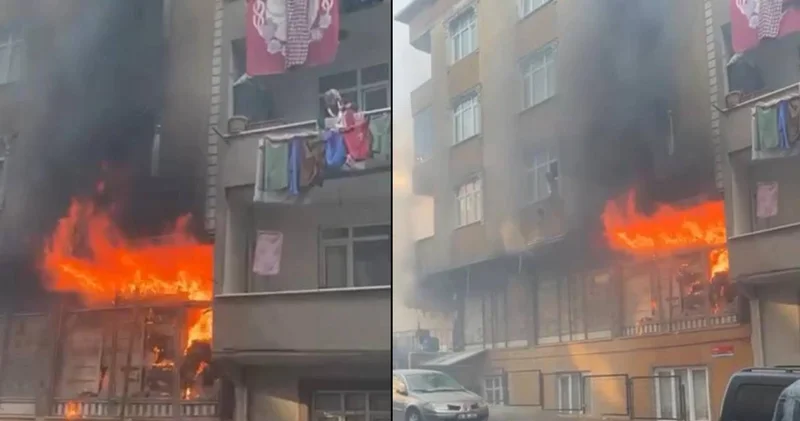 Sultangazi de korkutan yangın! Dükkanda başlayıp dairelere ulaştı