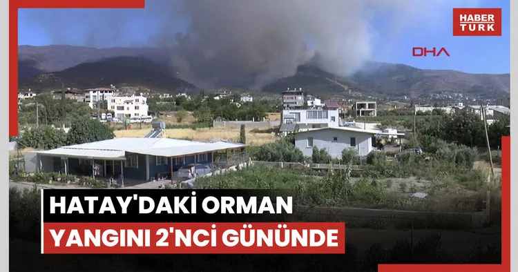 Hatay daki orman yangını 2 nci gününde
