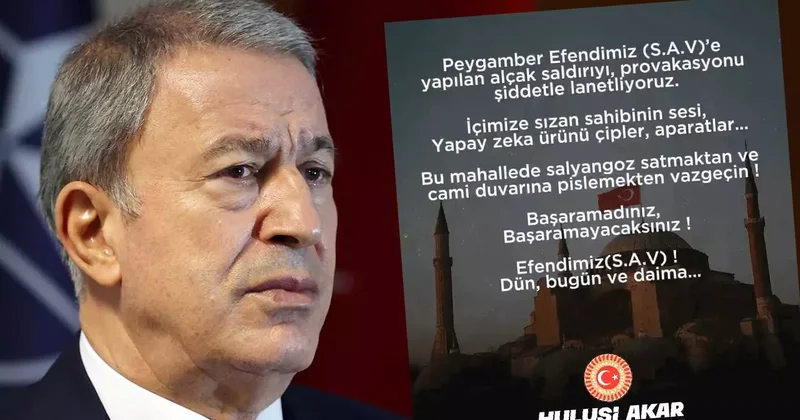 Hulusi Akar dan Leman skandalına tepki: Cami duvarına pislemekten vazgeçin