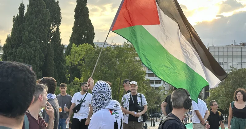 Atina da Filistin e destek yürüyüşü