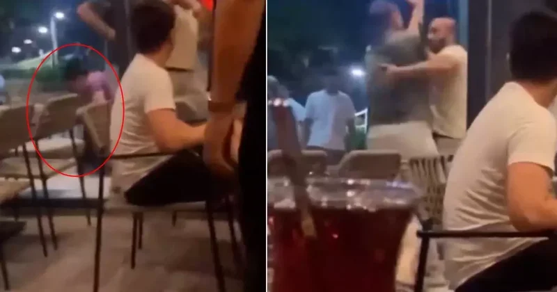 Aldatan kocasını kafede bastı, ortalık savaş alanına döndü