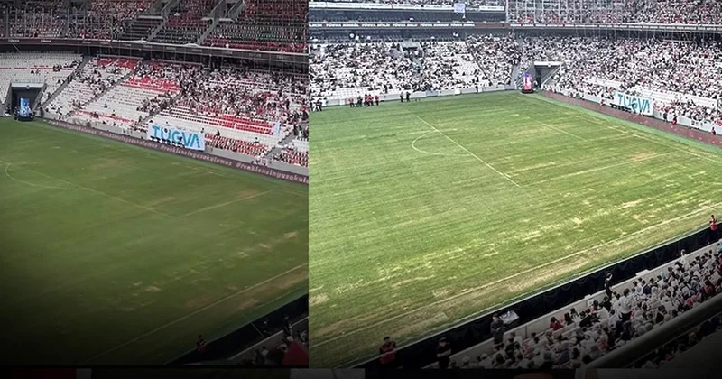 Beşiktaş Stadı nda çileden çıkartan görüntü Sözcü Gazetesi