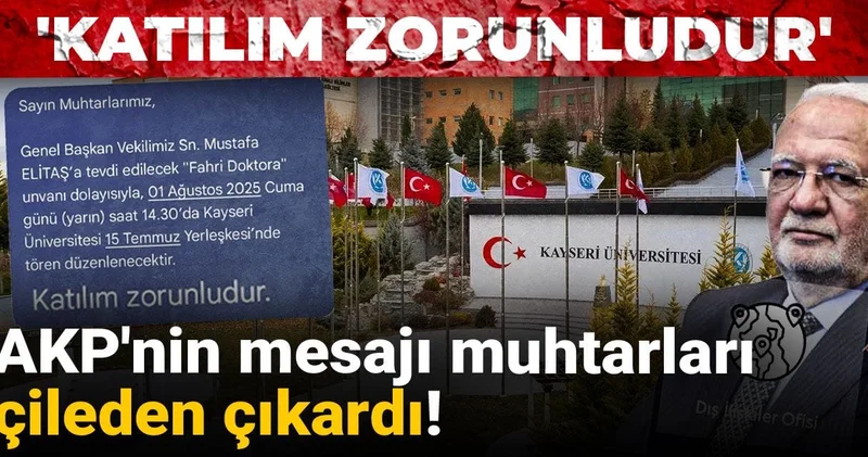 AKP nin mesajı muhtarları çileden çıkardı!