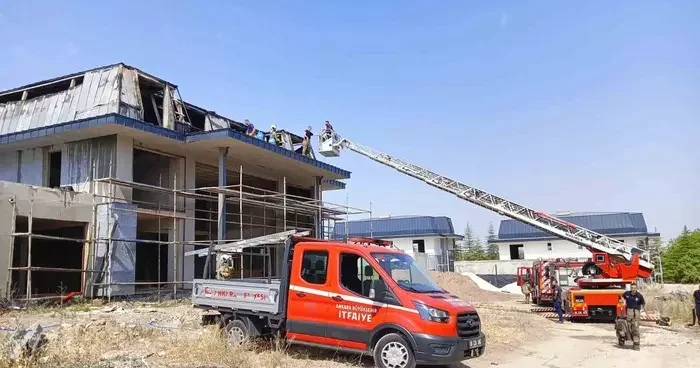 Ankara’da inşaatta yangın