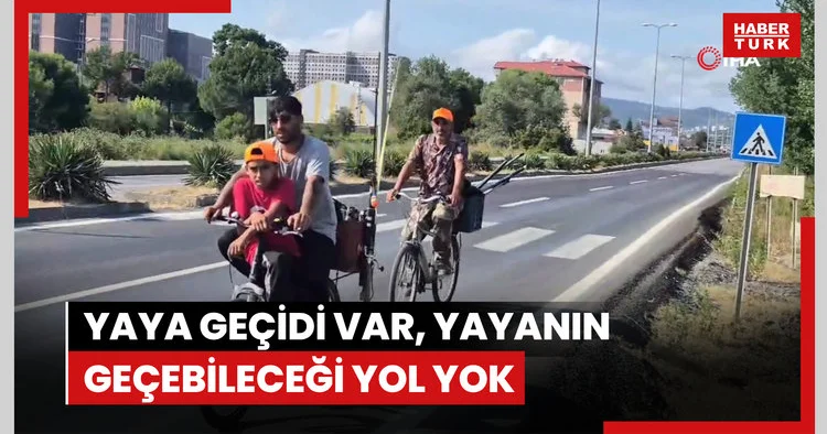Yaya geçidi var, yayanın geçebileceği yol yok