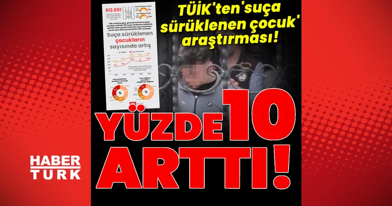 Yüzde 10 arttı! TÜİK ten suça sürüklenen çocuk araştırması! Son dakika haberler Son dakika haberleri