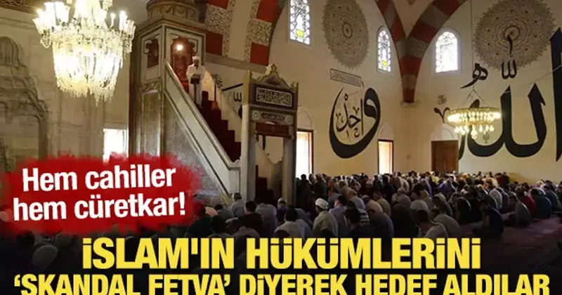 Hem cahiller hem cüretkar! İslam ın hükümlerini skandal fetva diyerek hedef aldılar