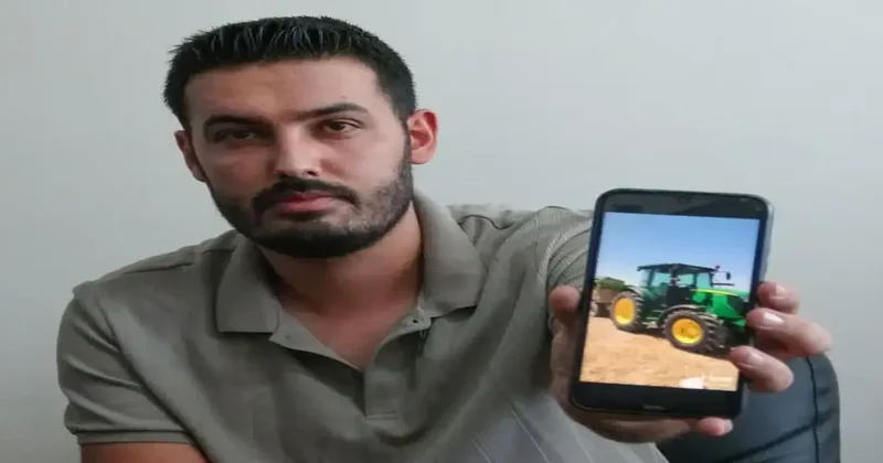 Çalınan traktörünü video kaydırırken buldu! 2,5 milyon TL değerinde