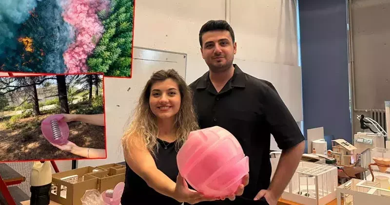 Orman yangınlarına pembe kalkan