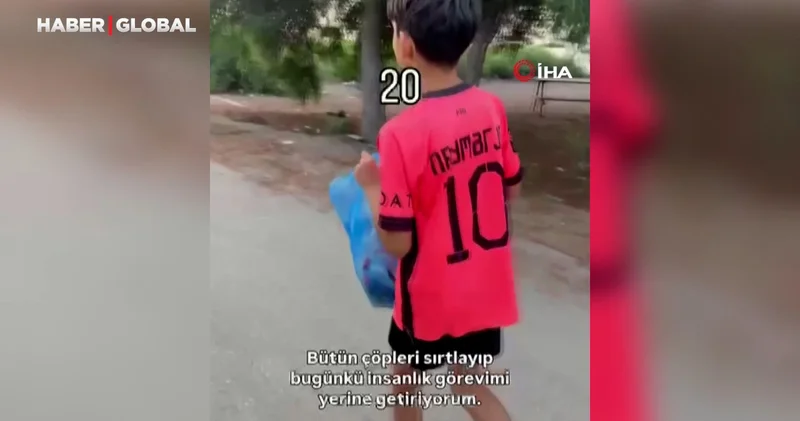 11 yaşında herkese örnek oldu: Takipçim kadar çöp topluyorum videoları ile gündem oldu
