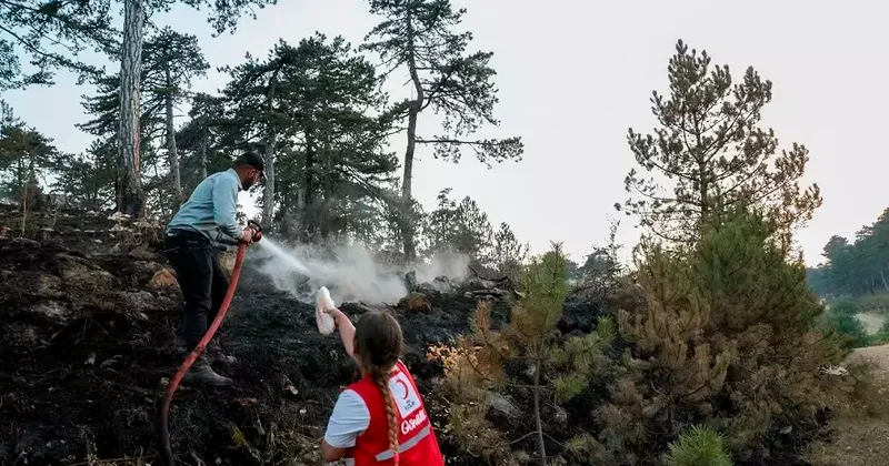 Türk Kızılay’ın orman yangınlarıyla mücadeleye desteği sürüyor
