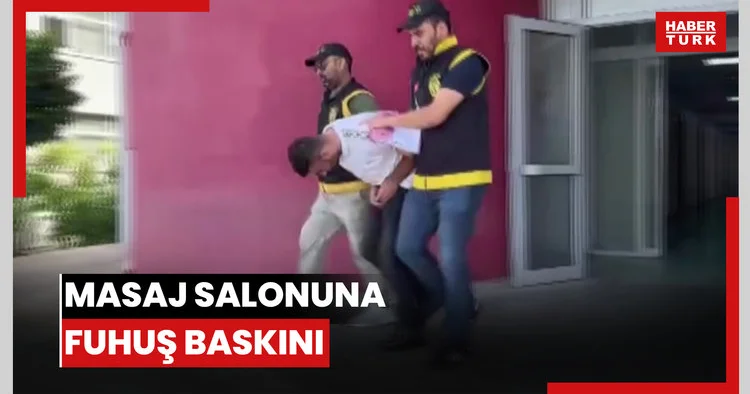 Masaj salonuna fuhuş baskını: Kadınlarla gizli geçitten çatıya çıkan şüpheli yakalandı