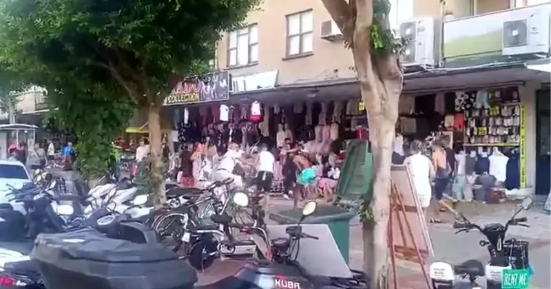 Alanya da İngiliz Turistlerle Esnaf Arasında Kavga Çıktı