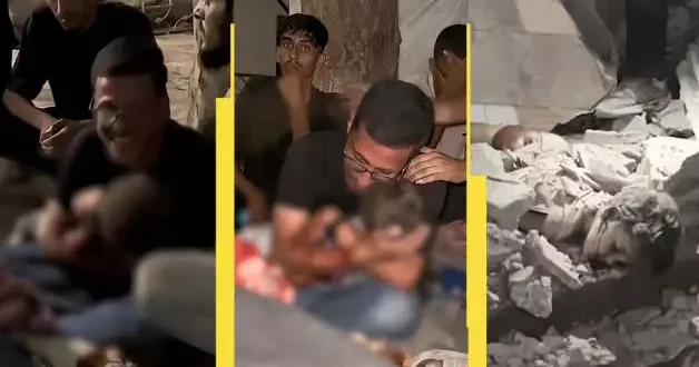 Gazzeli babanın en acı anı: Saldırıda ölen bebeğine ve hamile eşine son vedası yürekleri parçaladı