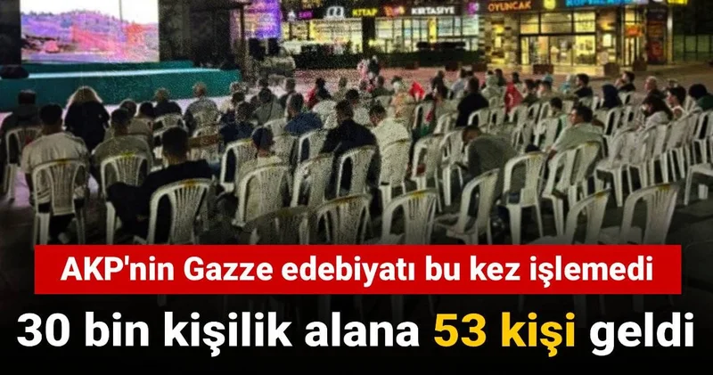 AKP nin Gazze için düzenlenen etkinliğine 53 kişi katıldı