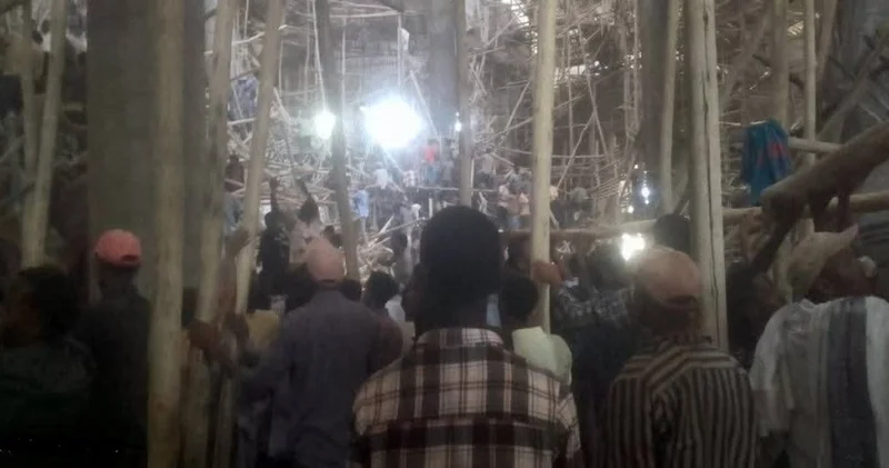 Kilise inşaatında iskele çöktü: 30 ölü, 200 yaralı!