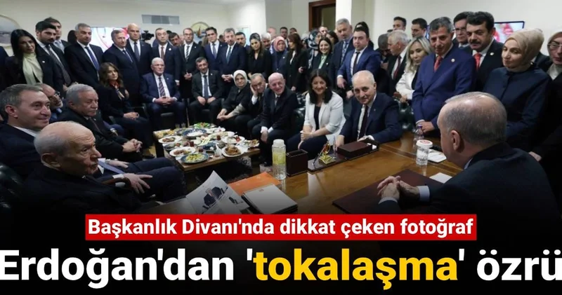Erdoğan dan tokalaşma özrü: Başkanlık Divanı nda dikkat çeken fotoğraf