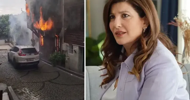 Bebek teki alevler ünlü Şebnem Bozoklu nun da evini yaktı