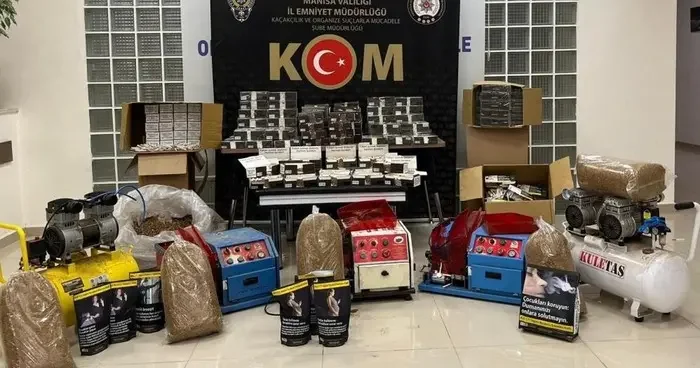 Manisa da kaçak tütün operasyonu: 9 gözaltı