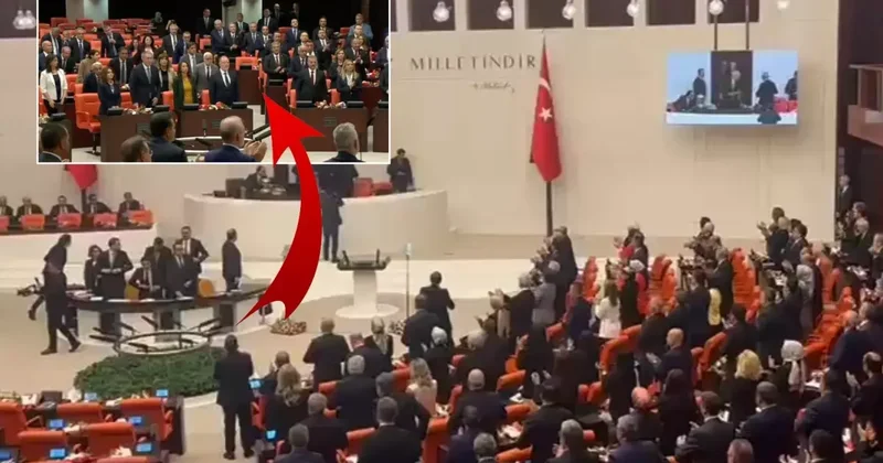 Meclis açılışında DEM Parti ve İYİ Parti, Cumhurbaşkanı Erdoğan ı ayakta karşıladı