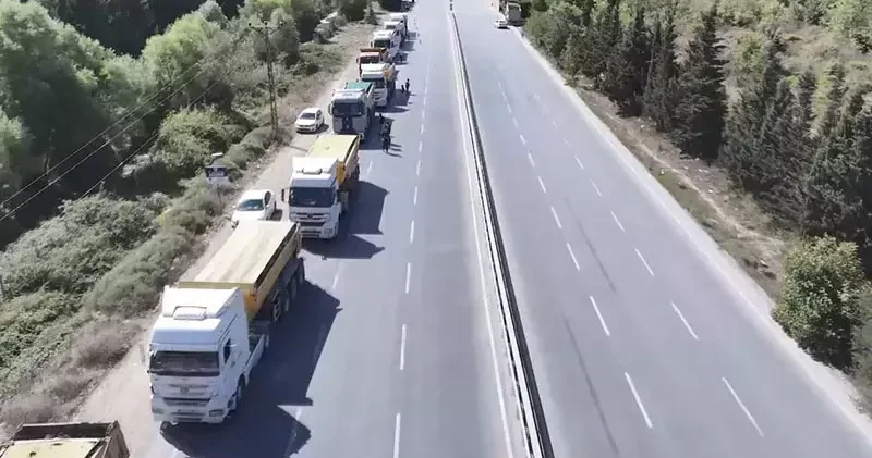 Arnavutköy de hafriyat kamyonlarına denetim: 871 bin lira ceza kesildi