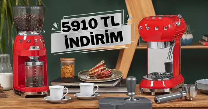 Fiyatı düştü! Smeg 50 s Style Retro Espresso Kahve Makinesi nde %25 indirim