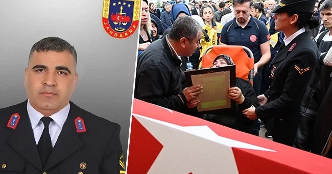 Kazada şehit olan jandarma personeli, son yolculuğuna uğurlandı! Annesinin feryadı yürekleri dağladı