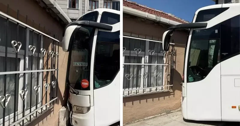 İstanbul da freni boşalan otobüs gecekonduya çarptı! İki kişi ölümden kıl payı kurtuldu