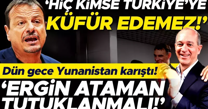 Yunanistan da kriz: Panathinaikos Olympiakos maçı devlet kararıyla ertelendi! Ergin Ataman: Kimse Türkiye ye küfür edemez!