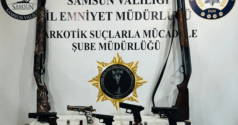 Samsun’da 5 tabanca ele geçirildi: 2 gözaltı