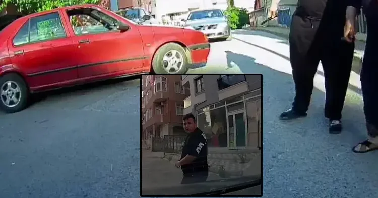 Tartıştığı sürücüye eşi ve kızının yanında bıçak çekti!