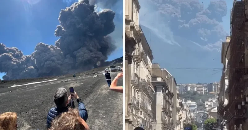 Sicilya daki Etna yanardağı beklenmedik şekilde patladı! İnsanlar bölgeyi terk ediyor