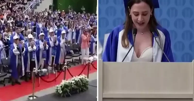Üniversiteyi birincilikle bitiren gencin sözleri alandakileri ayağa kaldırdı