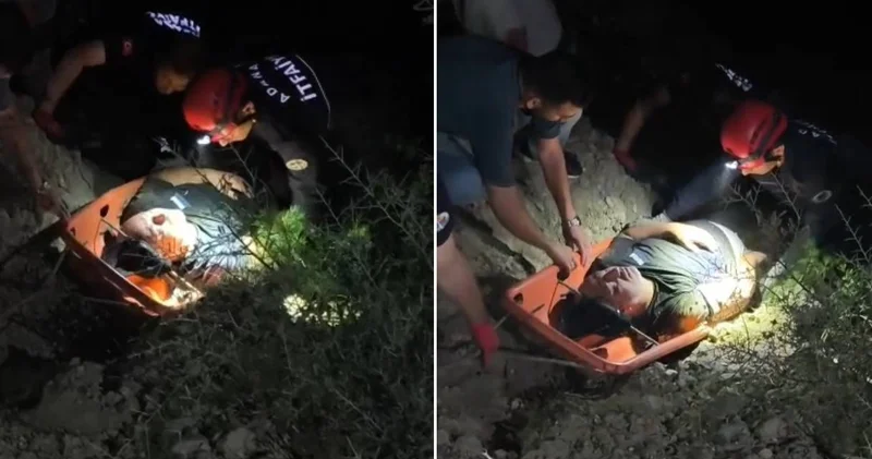 Uçuruma yuvarlanan otomobilde can pazarı: 3 yaralı