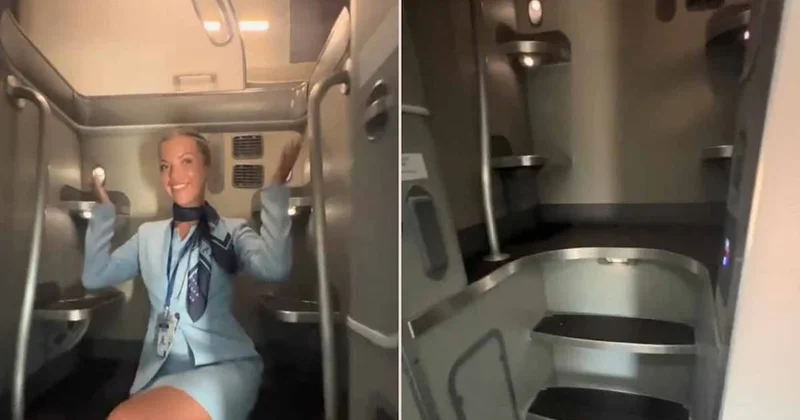 Uçaktaki gizli odayı gösterdi, gören biletini oraya almak istedi! Upuzun bir koridor... Sözcü Gazetesi