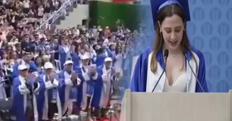Üniversite birincisinin Atatürk lü konuşması töreni ayağa kaldırdı Sözcü Gazetesi