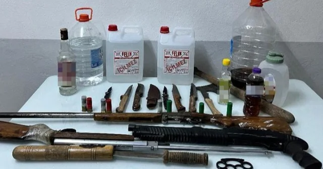 Burdur da silah ve kaçak içki operasyonda bir kişi gözaltına alındı Burdur Haberleri