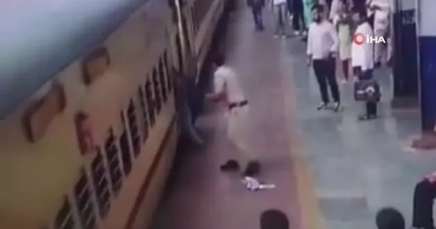 Trene binemeyen kadın az kalsın canından oluyordu
