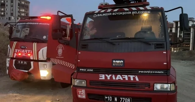 Zeytinlik yangını çıktı: ormana sıçramaması için müdahale sürüyor Balıkesir Haberleri