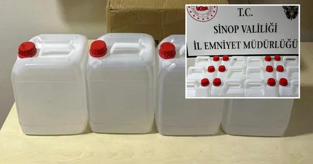 Sinop ta 60 litre etil alkol ele geçirildi Sinop Haberleri