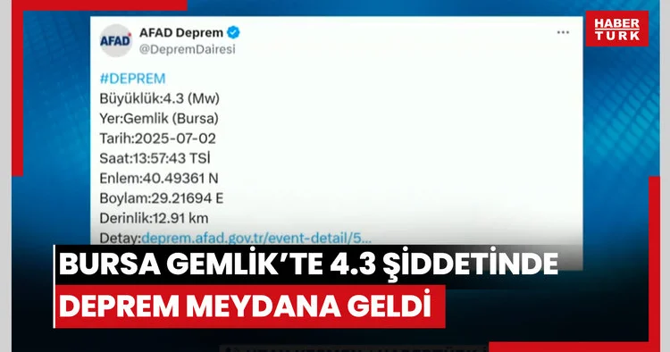 İstanbul da hissedildi: 4.3! Gemlik beşik gibi!