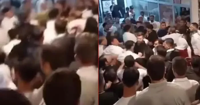 Düğün salonunda tekme ve yumruklar havada uçuştu! Kavganın sebebi pes dedirtti!